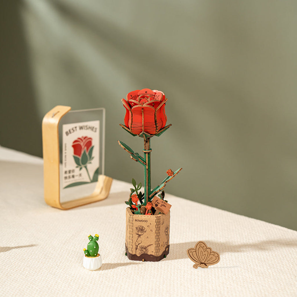 Robotime Rowood Red Rose Tw042 Dropship