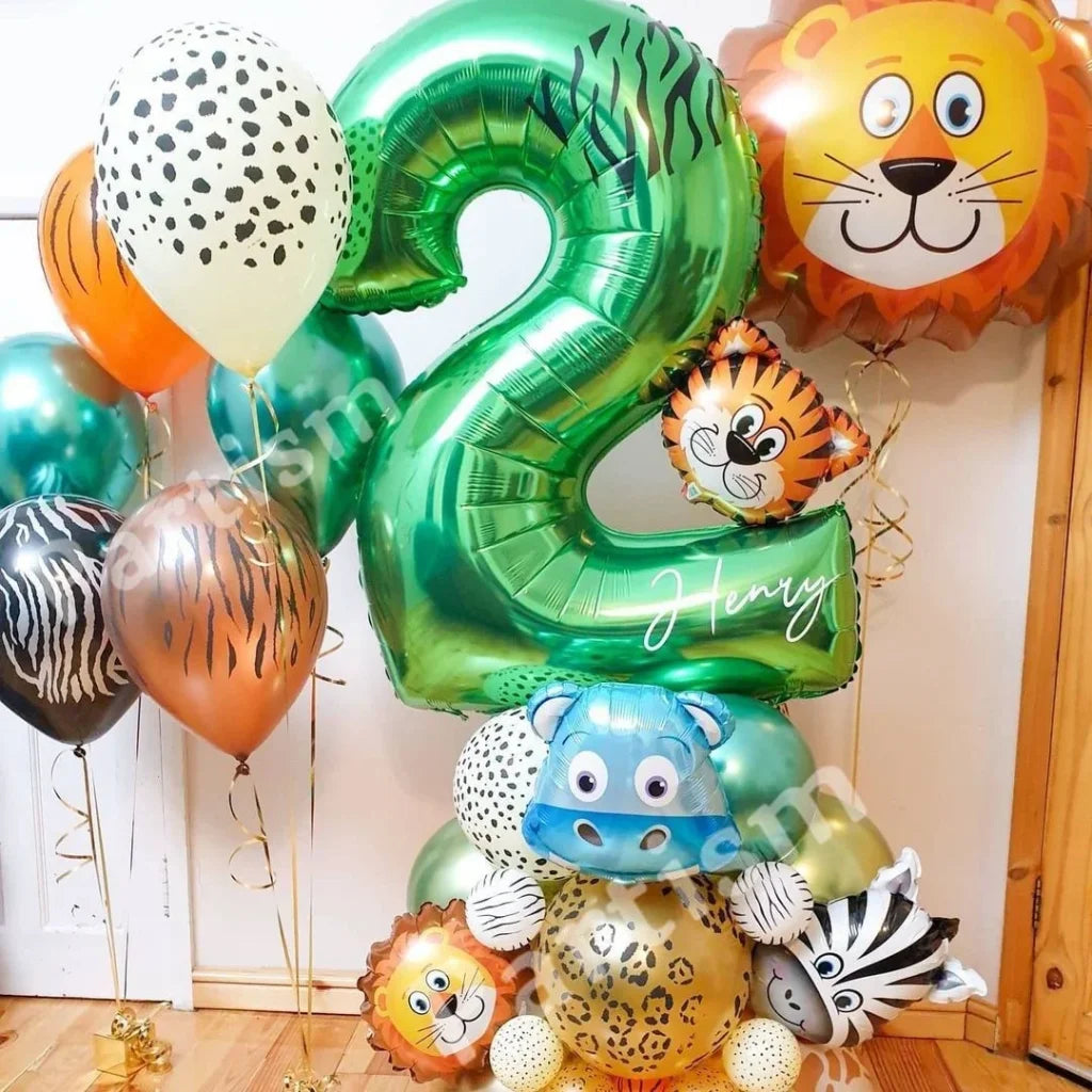 Safari Jungle Party Diy Decorations Animal Balloon Set