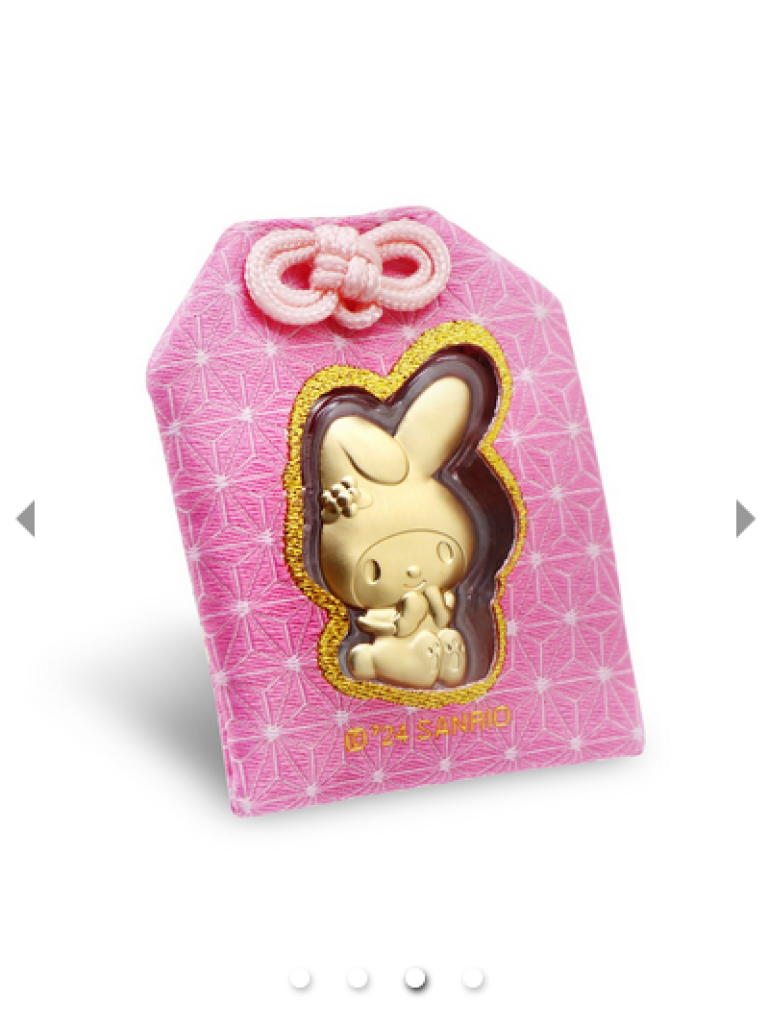 Sanrio My Melody Friends Collection Gold Foil With Charm Bag Hello Kitty