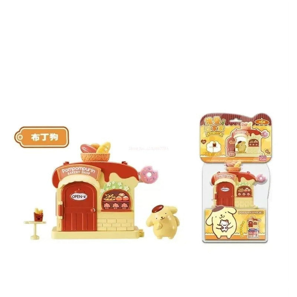 Sanrio Stacked Play House Streetscape Series - Pompompurin Hello Kitty
