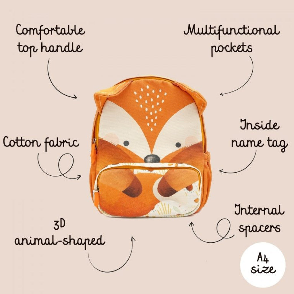 Sassi Crunchy The Fox Junior Backpack A4 Sassi