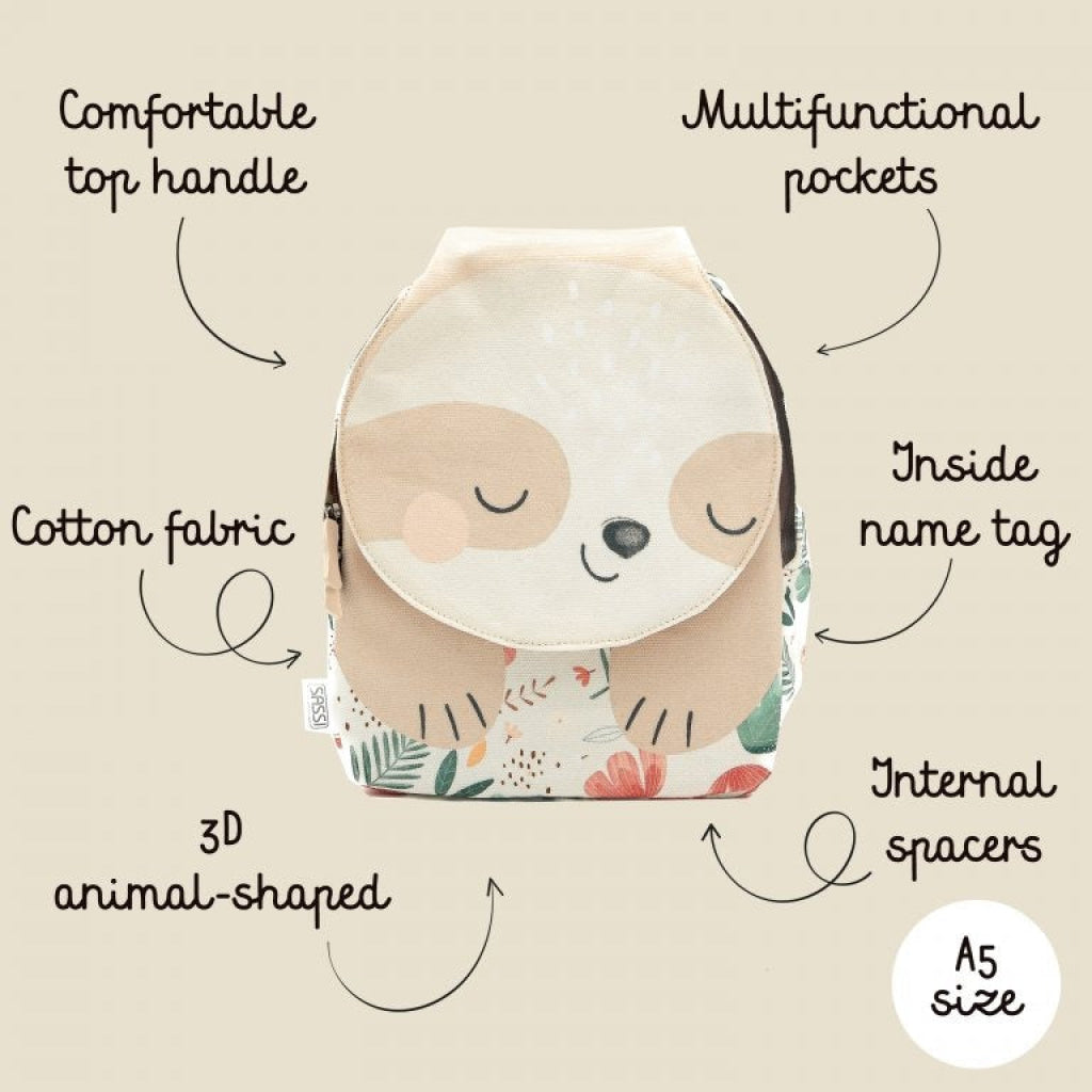 Sassi Gnawy The Sloth Mini Backpack A5 Sassi