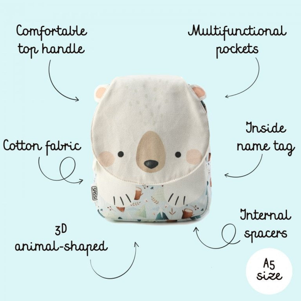 Sassi Munchy The Bear Mini Backpack A5 Sassi