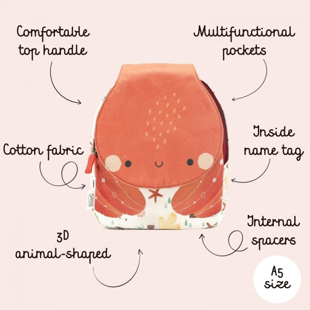 Sassi Slurpy The Octopus Mini Backpack A5 Sassi