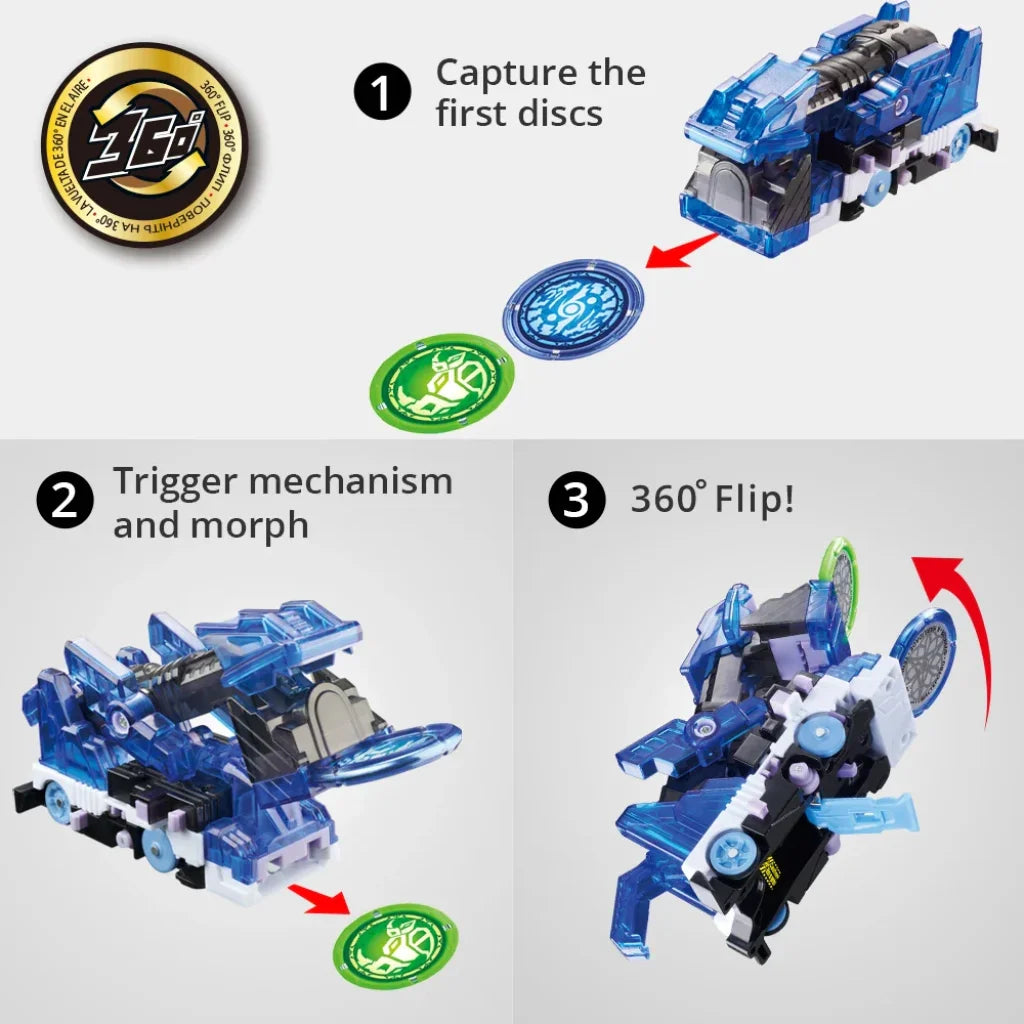 Screechers Wild!-Deluxe Jogress Flip Transformation Deformation Vehicles Screechers