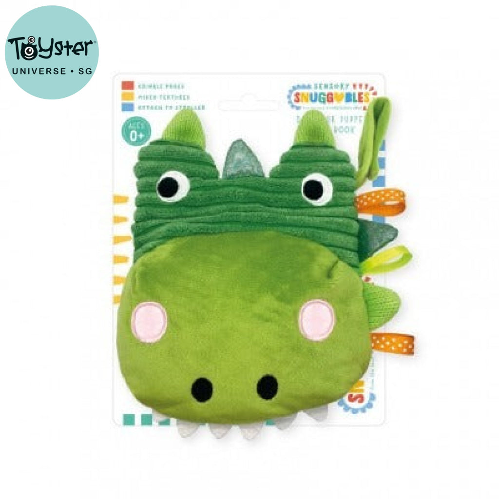 Sensory Snuggables Dinosaur Hand-Puppet Soft Book Make Believe Ideas Official Store