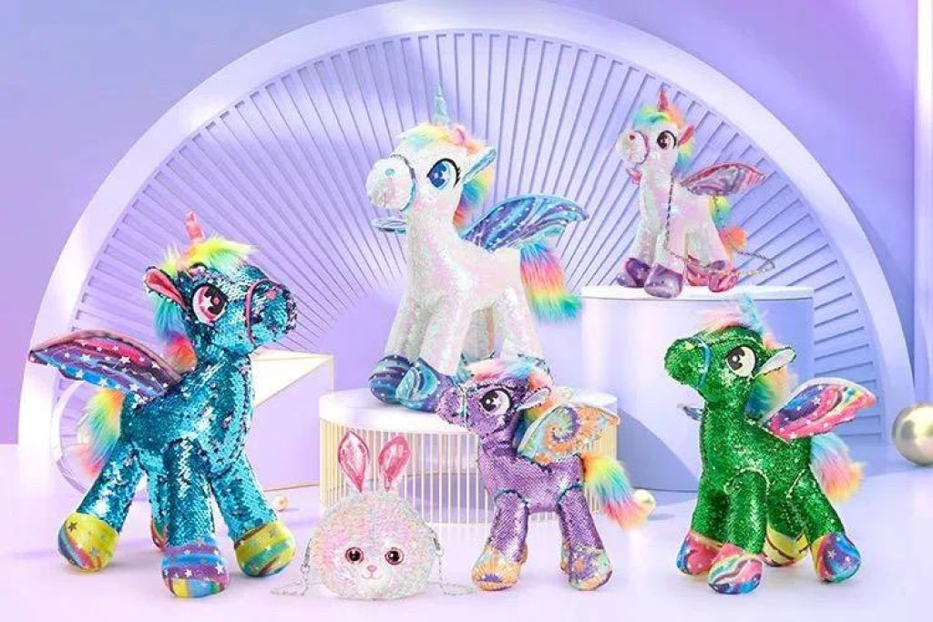Sequin Standing Arabella Unicorn 60Cm Cozyworld