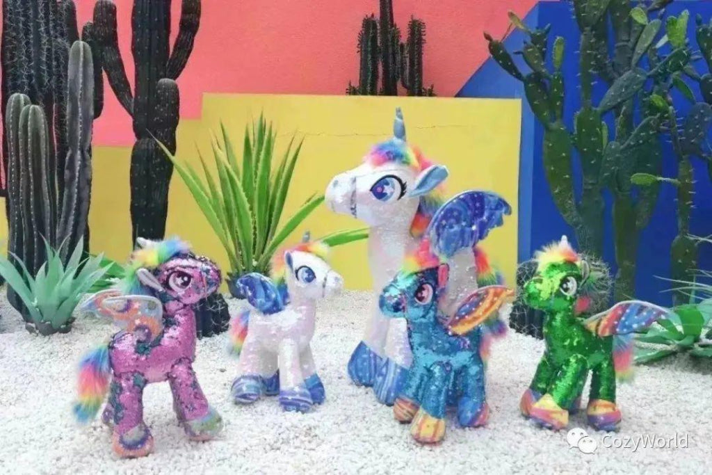 Sequin Standing Celestia Unicorn 50Cm Cozyworld