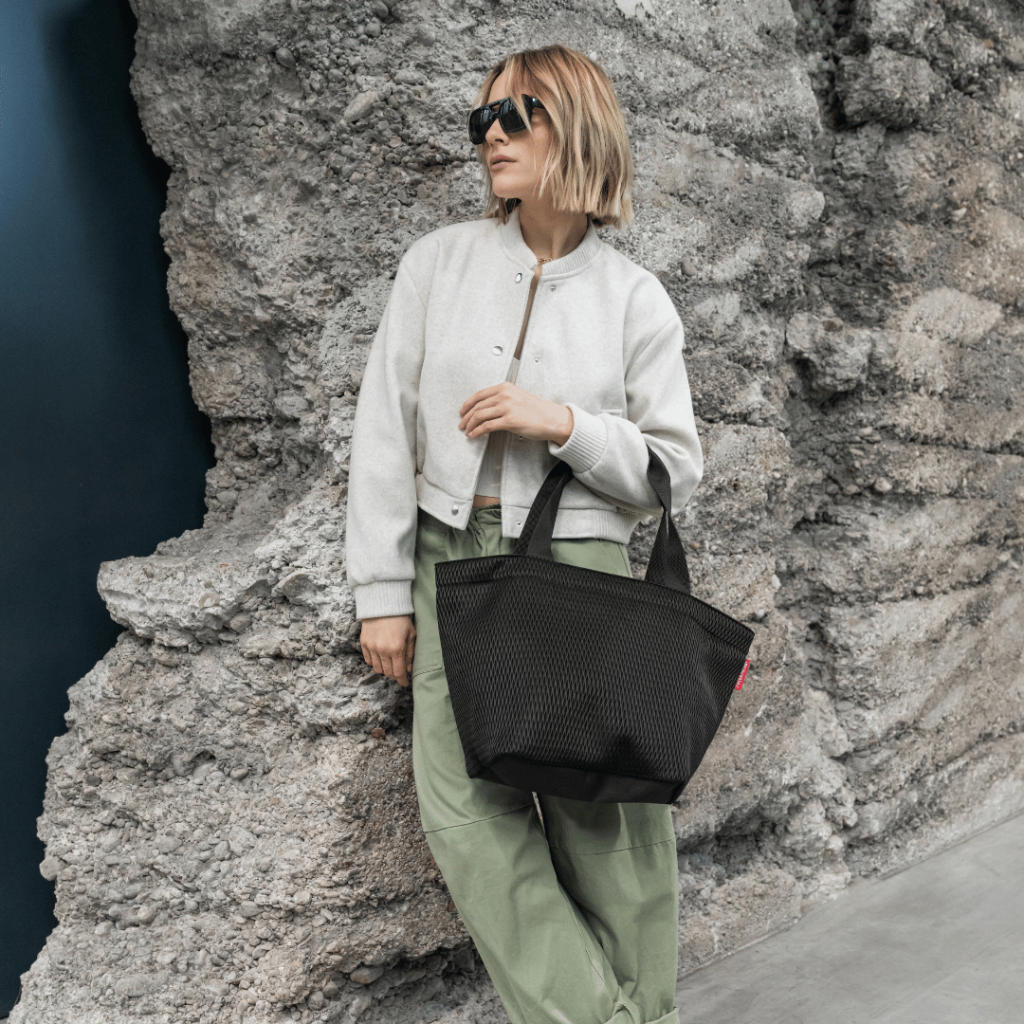shopper M mesh black - Shopping Bag