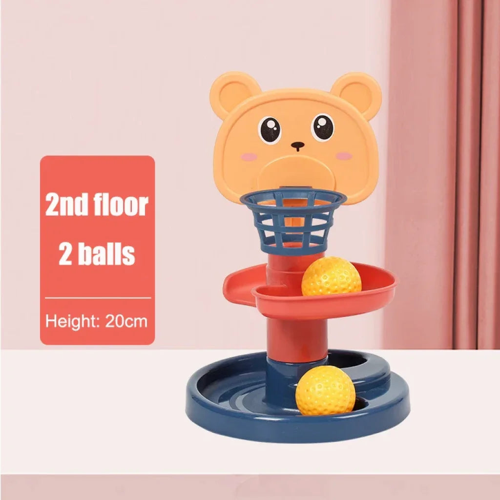 Sliding Rolling Balls Tower For Kids 2 Layers Balls
