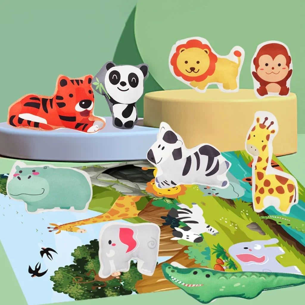 Soft Car Toy Set With Play Mat And 9Pcs Vehicle