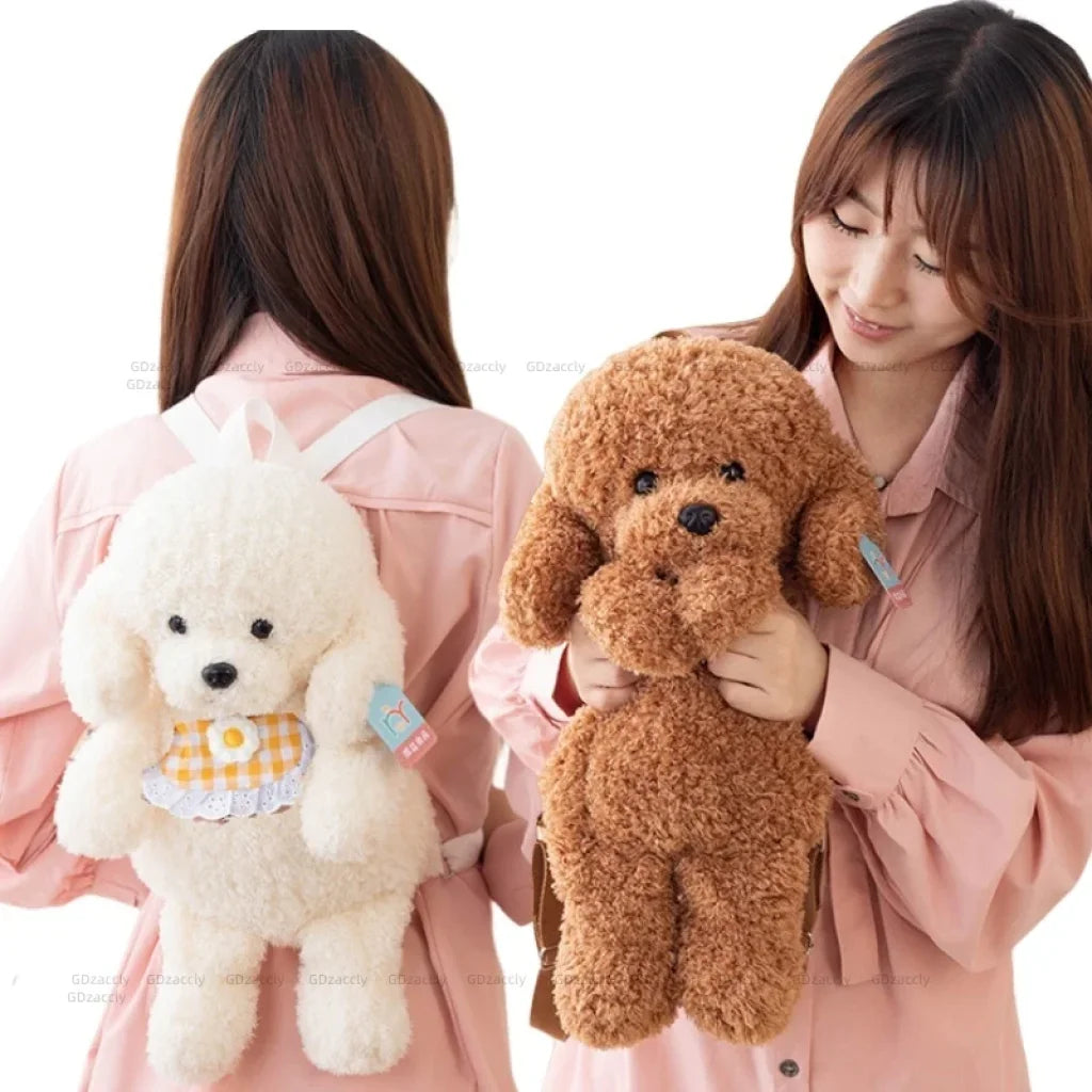 Soft Poodle Backpack Dark Brown