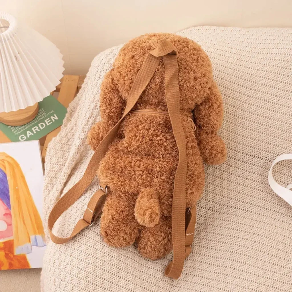 Soft Poodle Backpack White