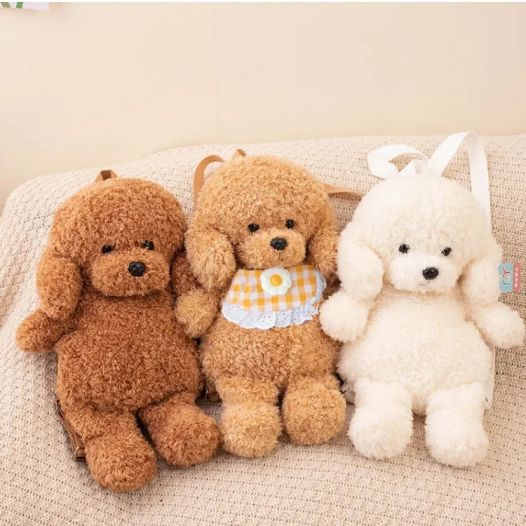 Soft Poodle Backpack White