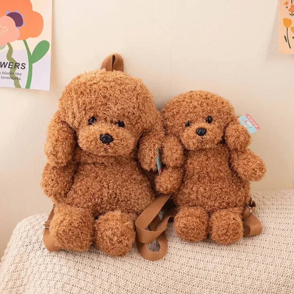 Soft Poodle Backpack White
