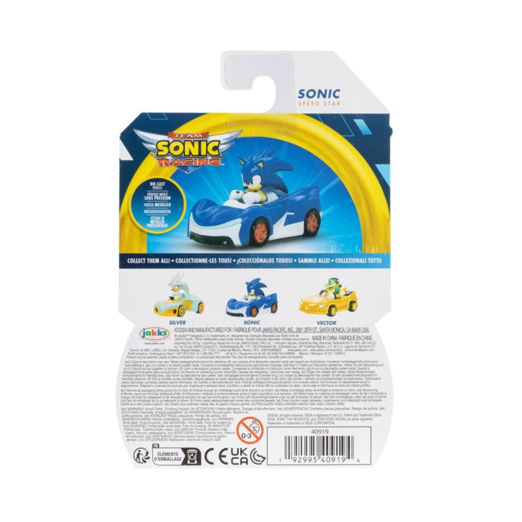 Sonic 1:64 Diecast Vehicle W8 - SILVER - Sonic