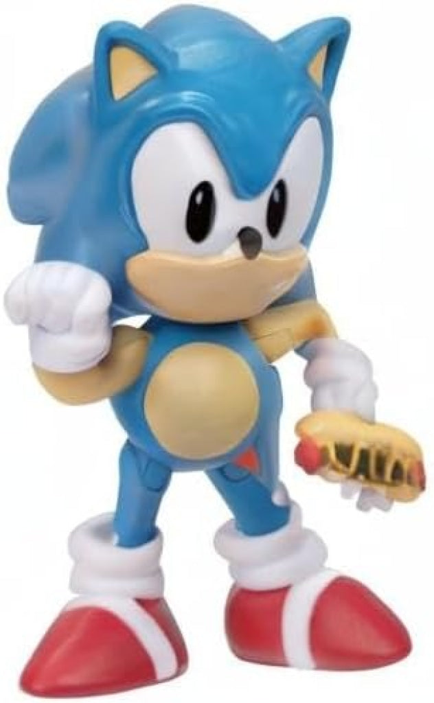 Sonic The Hedgehog Action Figure W19 2.5 Inch - Classic Sonic with Hot Dog - Sonic