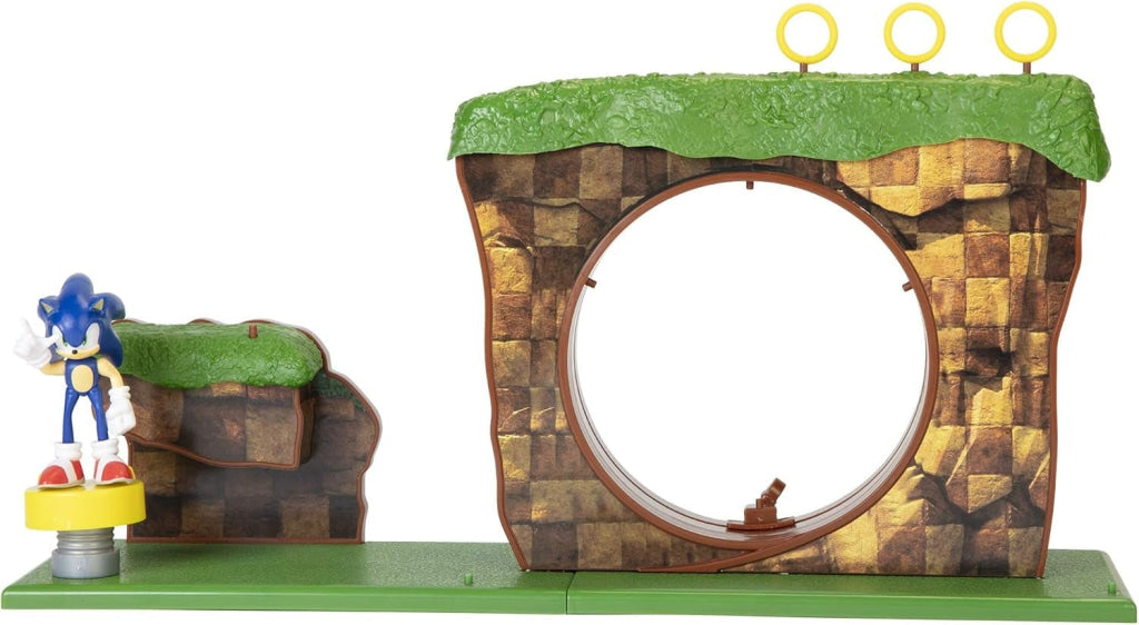 Sonic The Hedgehog Green Hill Zone Playset with 2.5’’ Sonic Action Figure - Sonic
