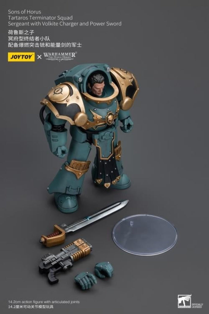 Sons Of Horus: Tartaros Terminator Squad Sergeant With Volkite Charger And Power Sword Jt7165