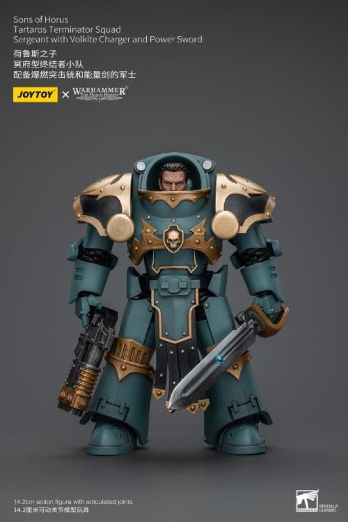 Sons Of Horus: Tartaros Terminator Squad Sergeant With Volkite Charger And Power Sword Jt7165