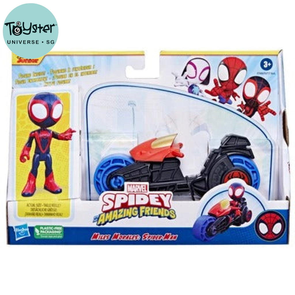 Spidey Amazing Friends Miles Morles Spider Man Motorcycle - Marvel