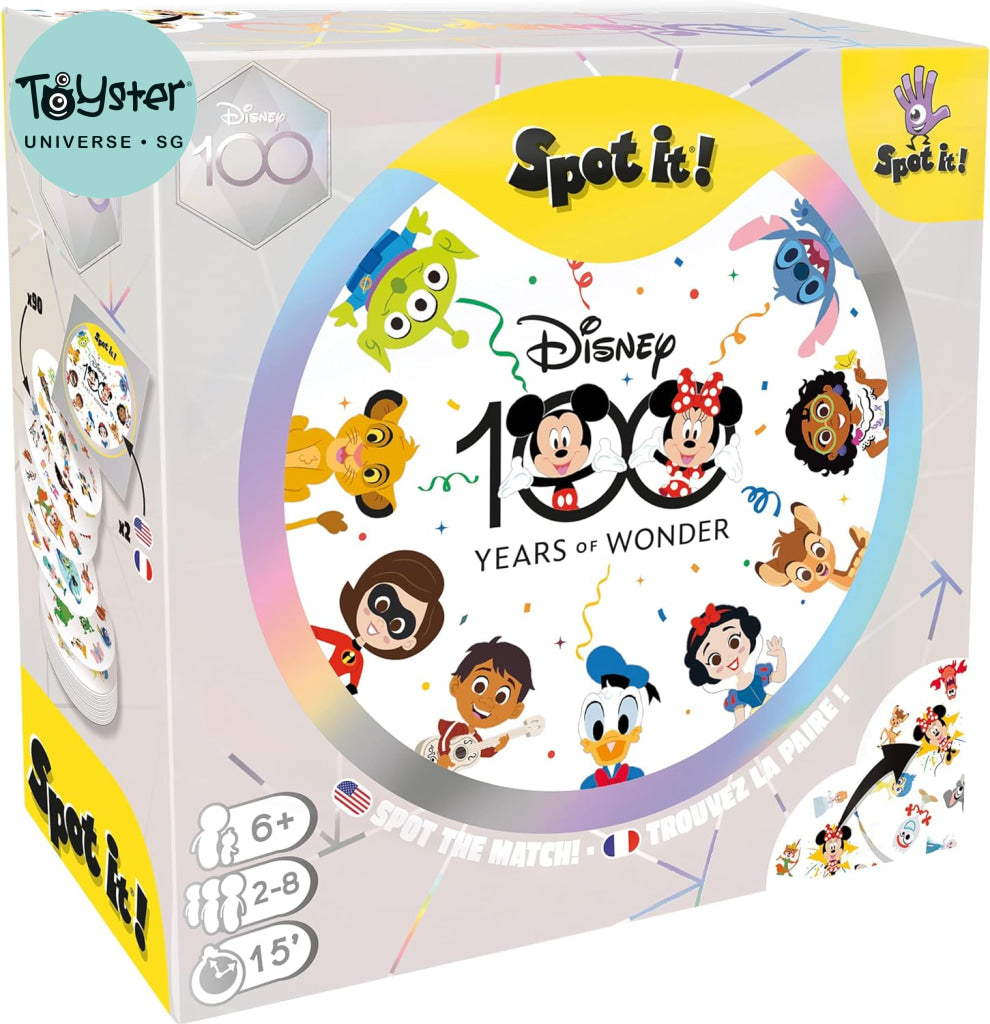 Spot It! Disney 100 Years Of Wonder Card Game