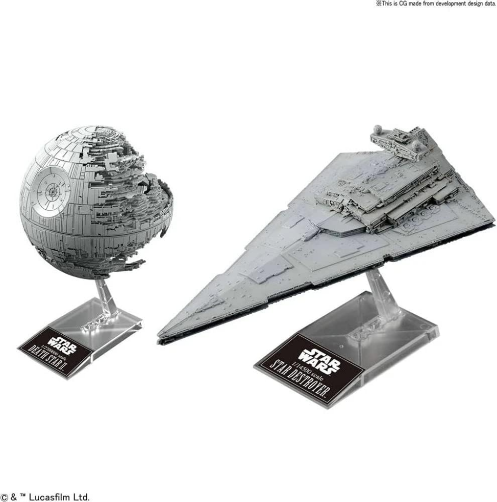 Star Wars Death Ii 1/2 700 000 Scale & Destroyer 1/14 500 Model Kit Set