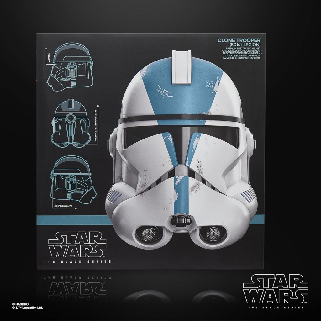 Star Wars The Black Series Clone Trooper (501st Legion) Premium Electronic Helmet - Star Wars