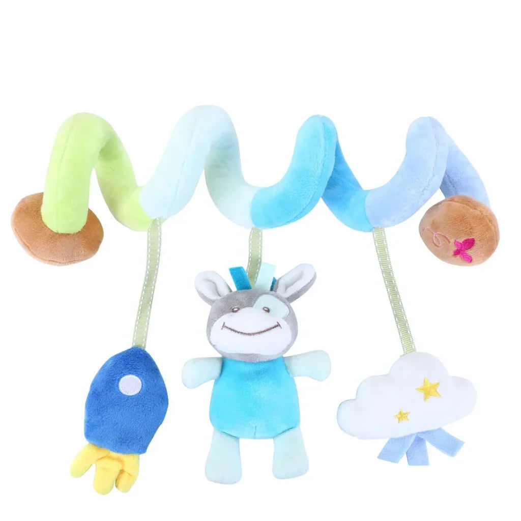Stroller Spiral Rattle Baby Toy For Newborns Blue Donkey 513