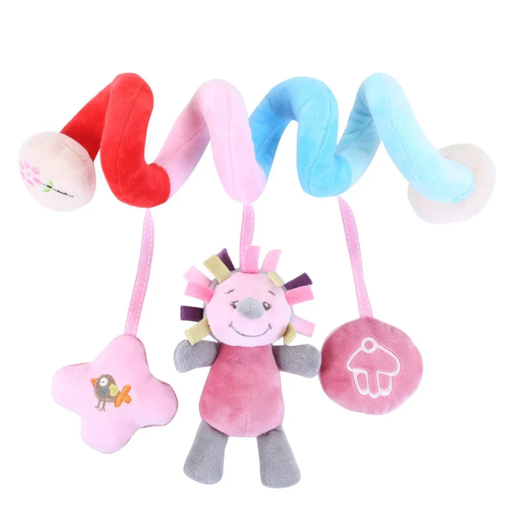 Stroller Spiral Rattle Baby Toy For Newborns Pink Hedgehog 513