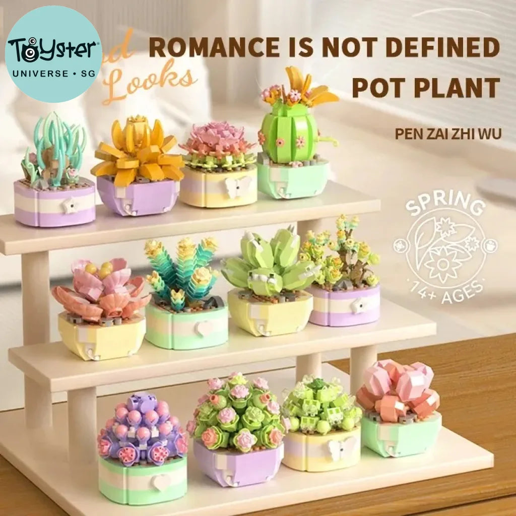 Succulent Potted Plant Building Blocks
