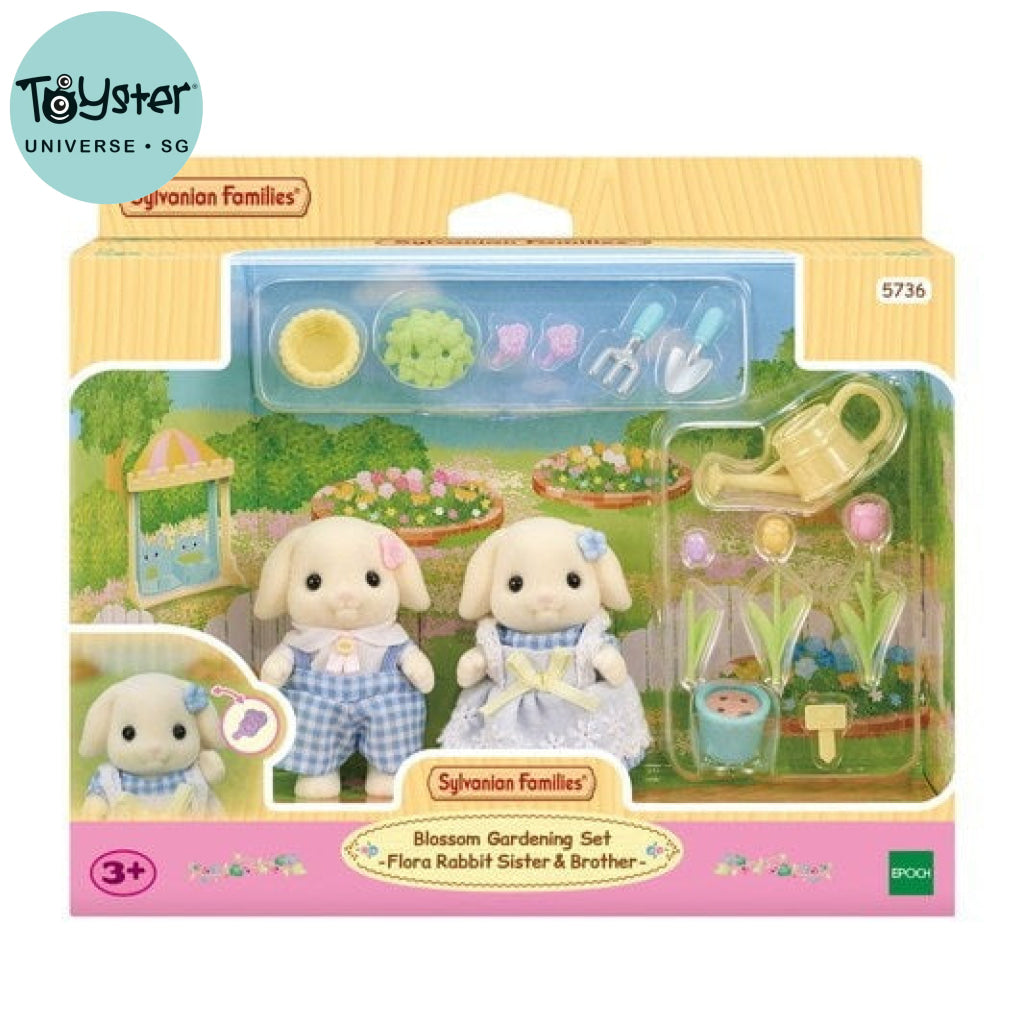 Sylvanian Families Blossom Gardening Set - Flora Rabbit Sister & Brother
