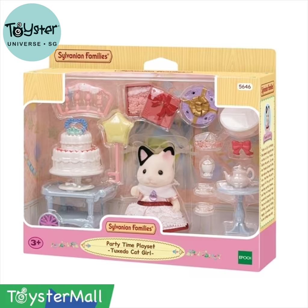 Sylvanian Families Party Time Playset -Tuxedo Cat Girl