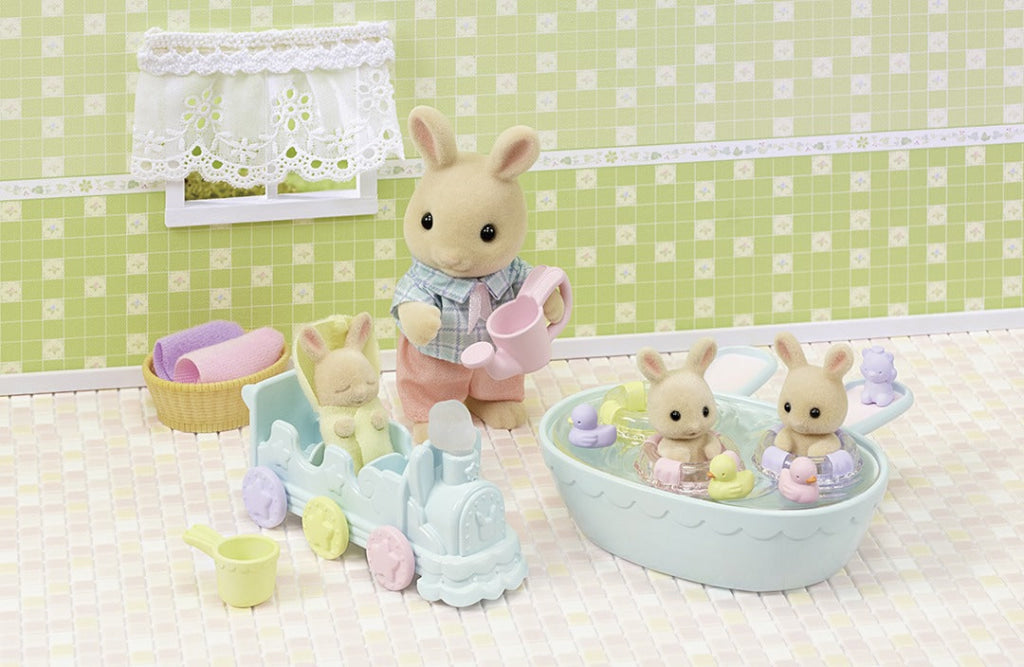 Sylvanian Families Triplets Baby Bath Time Set