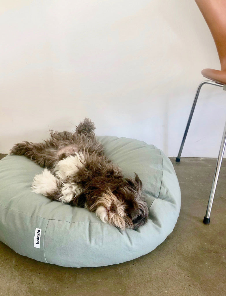 Tadazhi Round Dog Bed Mellow Green - dog bed