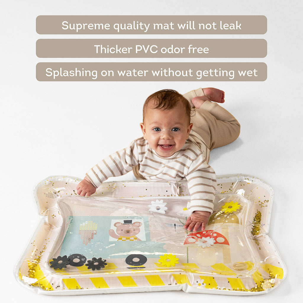 Taf Toys Baby Tummy Time Water Play Mat - Ice cream Bear - Easier Development