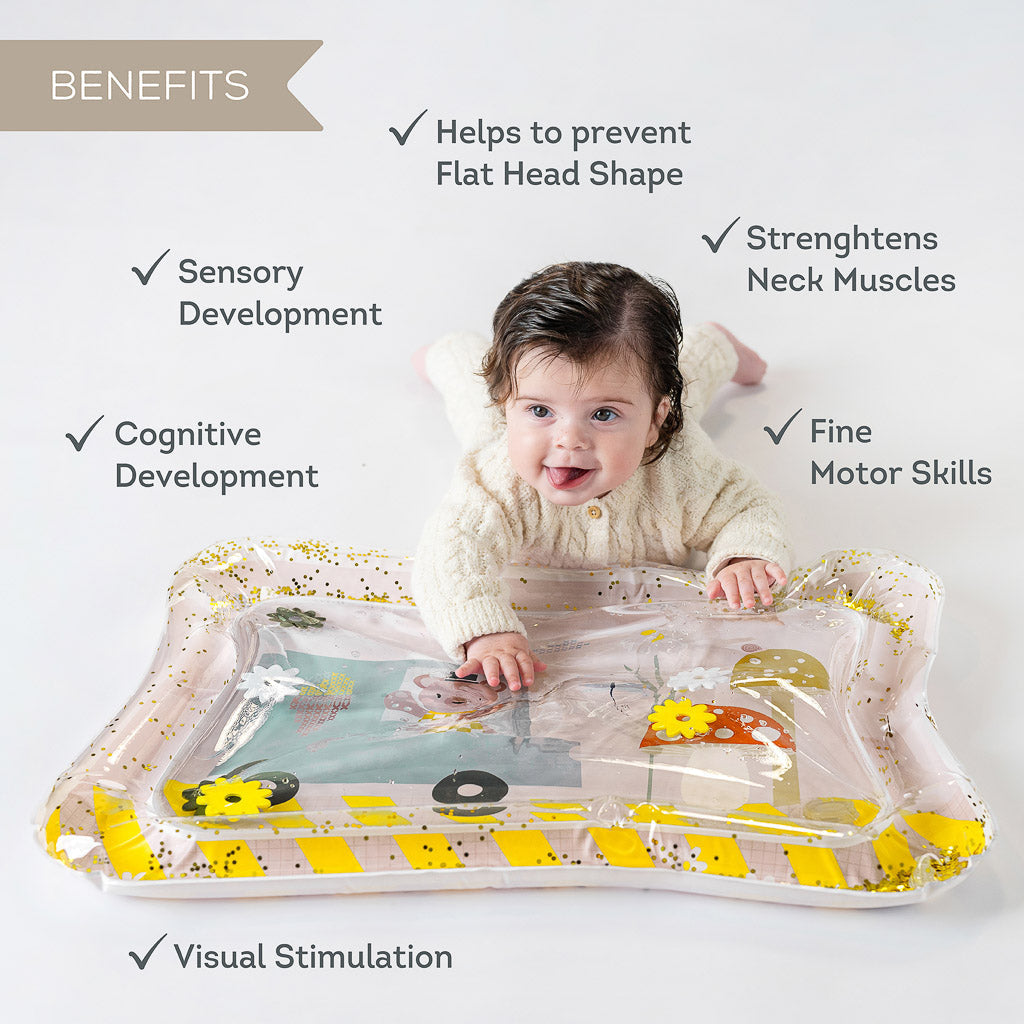 Taf Toys Baby Tummy Time Water Play Mat - Ice cream Bear - Easier Development
