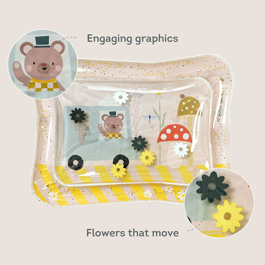 Taf Toys Baby Tummy Time Water Play Mat - Ice cream Bear - Easier Development