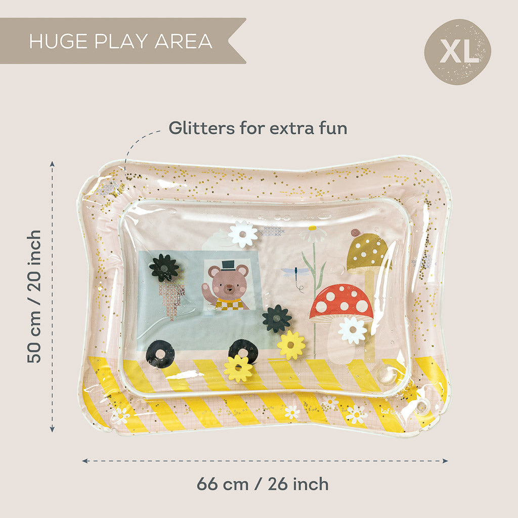 Taf Toys Baby Tummy Time Water Play Mat - Ice cream Bear - Easier Development
