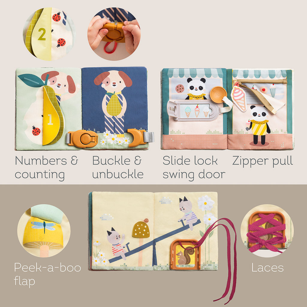 Taf Toys Fantasy Busy Book Opposite - Easier Learning