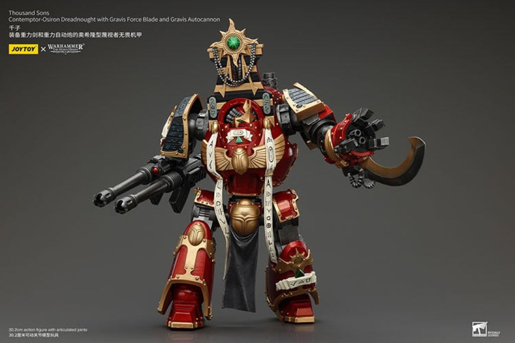 Thousand Sons Contemptor-Osiron Dreadnought With Gravis Force Blade And Autocannon Jt8636 Warhammer