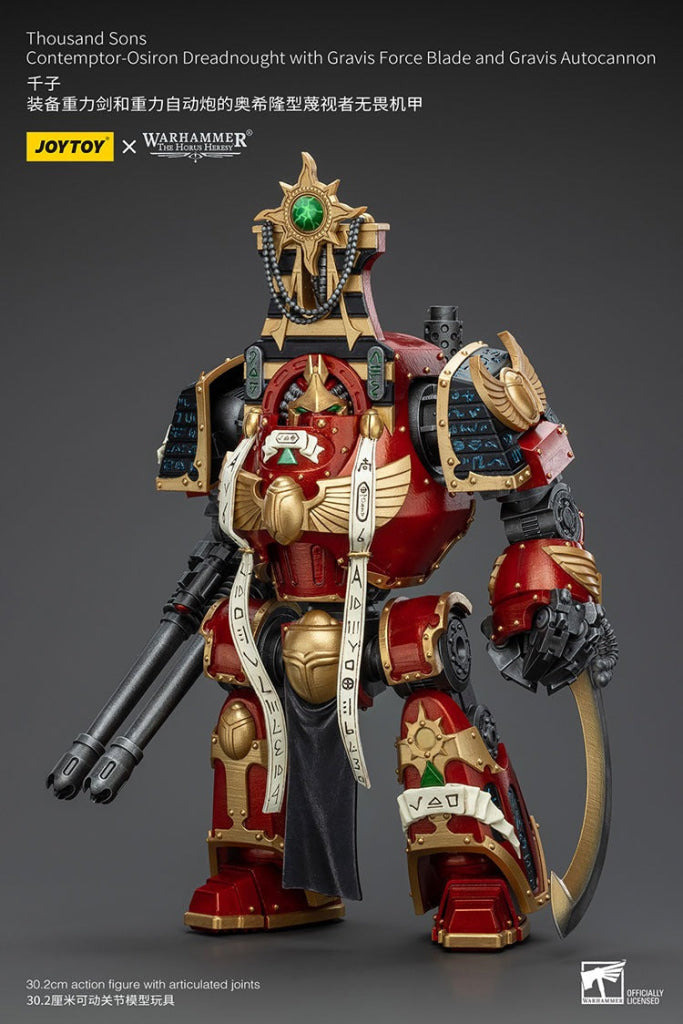 Thousand Sons Contemptor-Osiron Dreadnought With Gravis Force Blade And Autocannon Jt8636 Warhammer