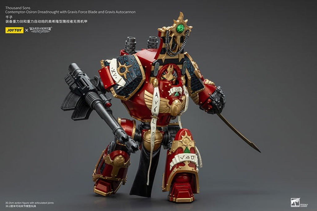 Thousand Sons Contemptor-Osiron Dreadnought With Gravis Force Blade And Autocannon Jt8636 Warhammer