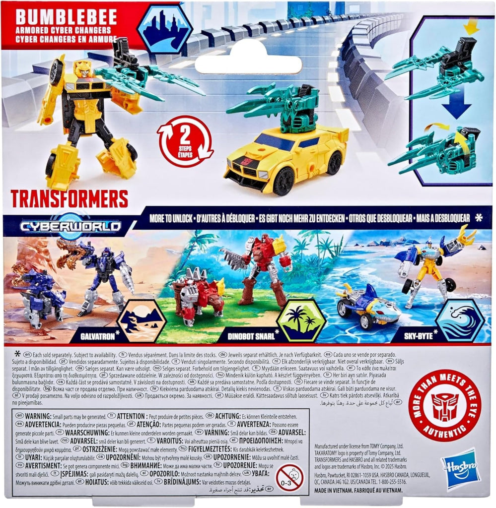 Transformers Cyberworld Armored Cyber Changers Bumblebee - Transformers