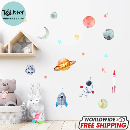Universe Planet Space Astronaut Wall Stickers