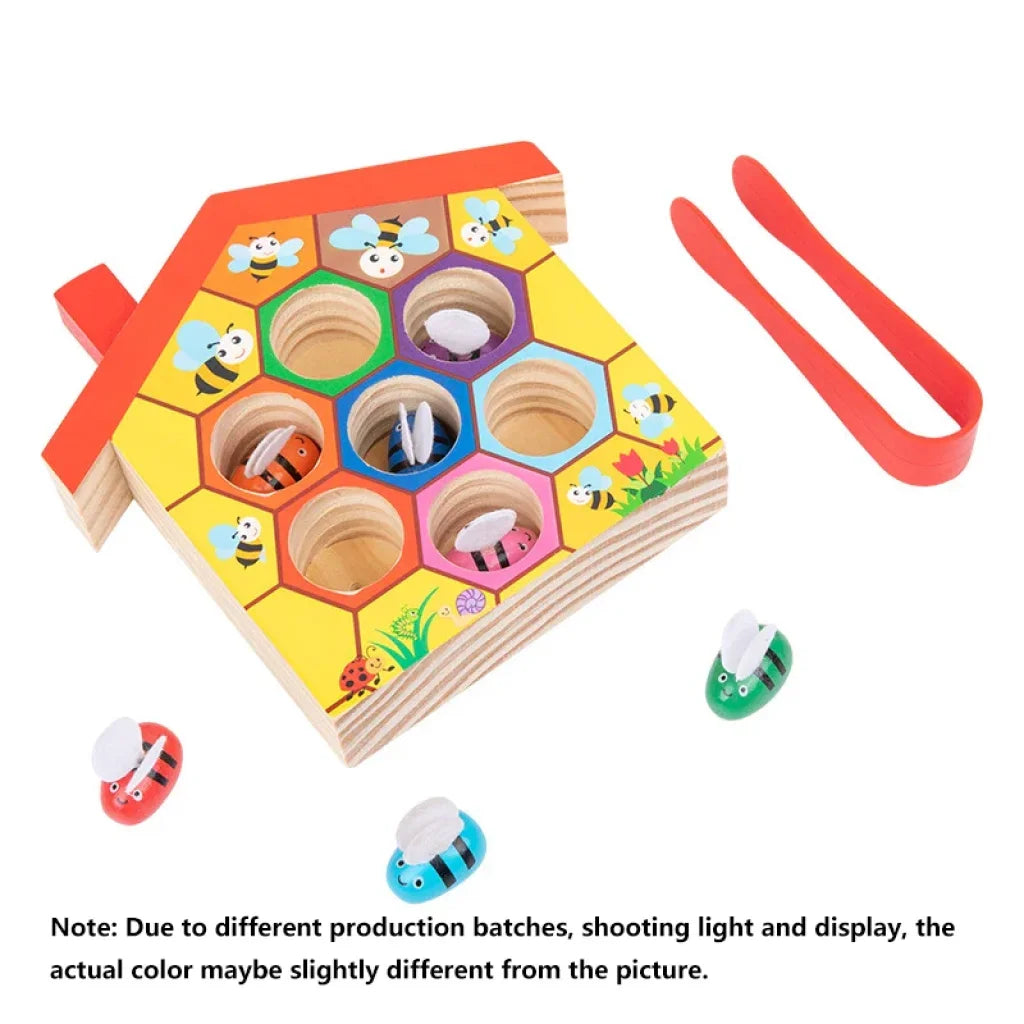 Wooden Bee House Matching Game