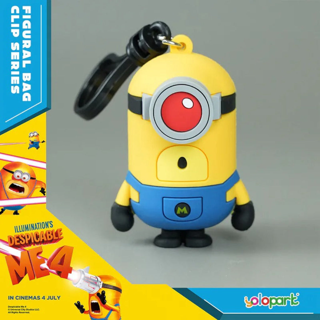 Yolopark Despicable Me 4 - 3D Foam Bag Clip Series Minions