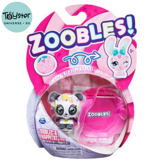 Zoobles Bam Bae Panda Transforming Collectible Figure And Happitat Accessory